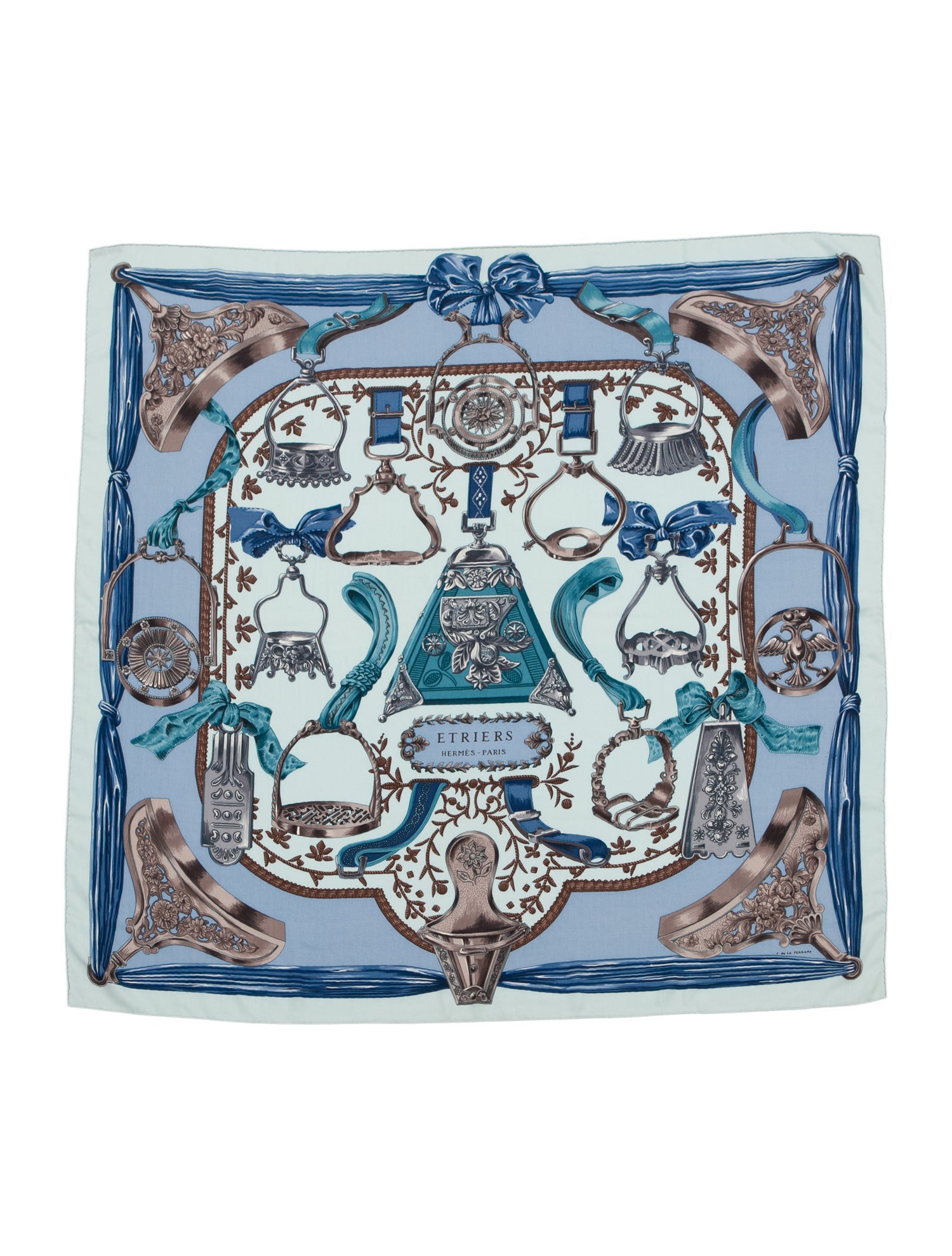 Hermès Etriers Silk Shawl